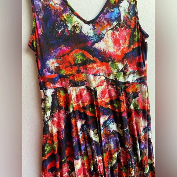 Blue Sky Bamboo Cotton  pleated dress Sz M - Picture 3 of 9